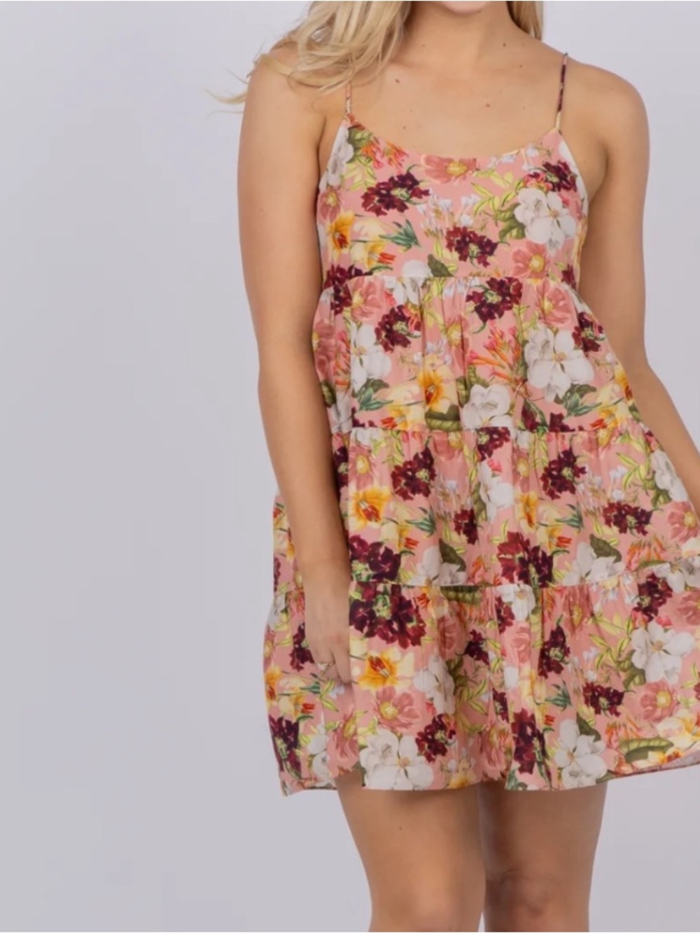 Alice + Olivia Collen Tiered Babydoll Mini Juniper Floral Rose NWT Size 6